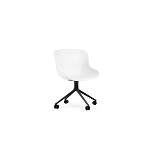 Normann Copenhagen stol - Hyg Chair Swivel 4w sort alu/hvid