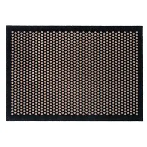 Tica Copenhagen - Smudsmåtte - Dots - Sort/Sand - 90x130 cm