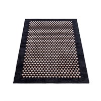 tica copenhagen - Smudsmåtte - Dots - Sort/Sand - 67x120 cm