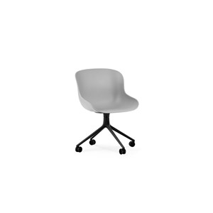 Normann Copenhagen stol - Hyg Chair Swivel 4w sort alu/grå