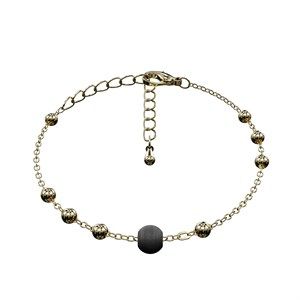 Image of Grundled - Armbånd - Matrix med sort kugle