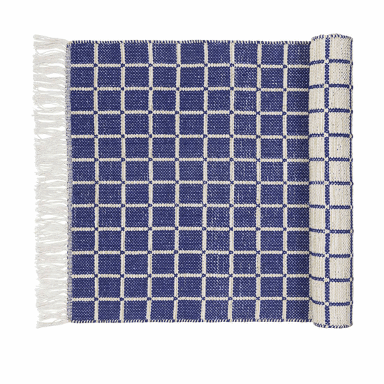 Broste Copenhagen - Tæppe - Rug Henny - Ultramarine Blue - 70 x 140 cm