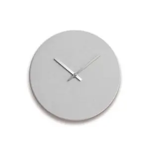Hemverk - Vægur - Shape - Lys grå - Sølv visere - Ø28 cm