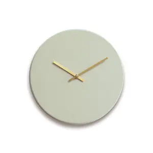 Hemverk - Vægur - Shape Caqui - Guld visere - Ø28 cm