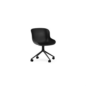 Normann Copenhagen stol - Hyg Chair Swivel 4w sort alu/sort