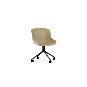 Normann Copenhagen stol - Hyg Chair Swivel 4w sort alu/sand