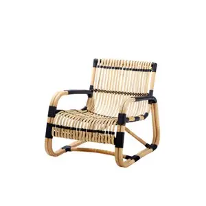 Cane Line - Curve Rattan Lounge Stol - Rattan/Sort