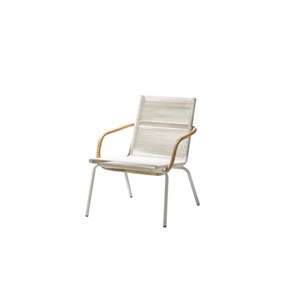 Cane Line - SIDD loungestol m/armlæn - Hvid