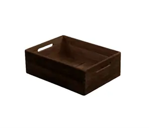 Cane-Line - Club opbevaringskasse mellem INDOOR, 35x48 cm  Dark brown, mahogni