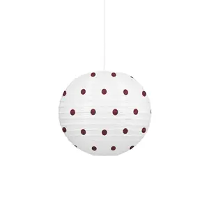 Nofred - Dot Paper Shade - Rispapir lampeskærm - Burgundy