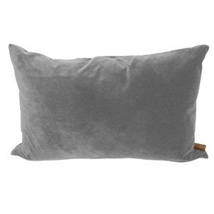 Image of Skriver Collection - Velour pude - lysegrå - 30x50 cm