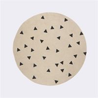 Ferm Living tæppe - Round Carpet - Triangle