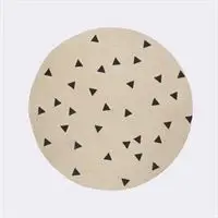 Ferm Living tæppe - Round Carpet - Triangle