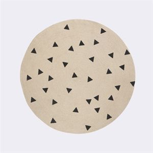 Ferm Living tæppe - Round Carpet - Triangle