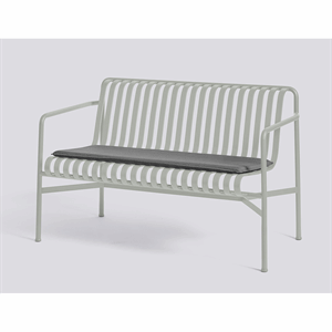 Image of HAY - Palissade hynde til dining arm bench - Anthracite