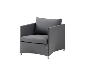 Cane-Line - Diamond loungestol Inkl. grey Cane-line AirTouch hyndesæt Grey, Cane-line AirTouch