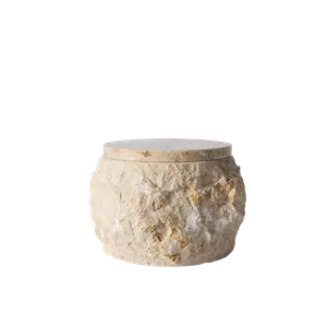Muubs - Krukke m. låg Batu - Creme - Rustik Marmor