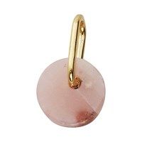Design Letters - Pink opal vedhæng - Guld