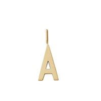 Design Letters - Bogstav vedhæng - "A" - Forgyldt guld mat