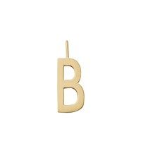 Design Letters - Bogstav vedhæng - "B" - Forgyldt guld mat