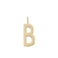 Design Letters - Bogstav vedhæng - "B" - Forgyldt guld mat