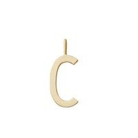 Design Letters - Bogstav vedhæng - "C" - Forgyldt guld mat