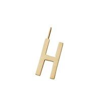 Design Letters - Bogstav vedhæng - "H" - Forgyldt guld mat