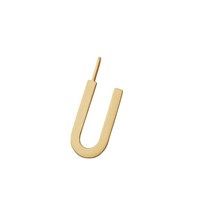 Design Letters - Bogstav vedhæng - "U" - Forgyldt guld mat