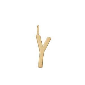 Image of Design Letters - Bogstav vedhæng - "Y" - Forgyldt guld mat