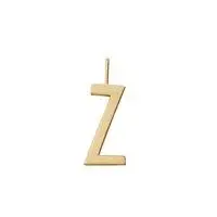 Design Letters - Bogstav vedhæng - "Z" - Forgyldt guld mat