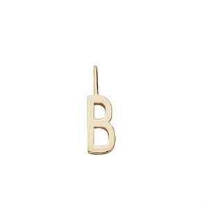 Image of Design Letters - Bogstav vedhæng H10 - "B" - Forgyldt guld