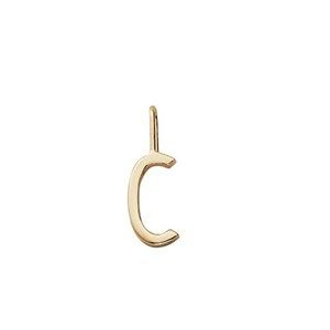 Image of Design Letters - Bogstav vedhæng H10 - "C" - Forgyldt guld