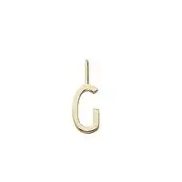 Design Letters - Bogstav vedhæng H10 - "G" - Forgyldt guld