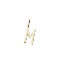 Design Letters - Bogstav vedhæng H10 - "M" - Forgyldt guld