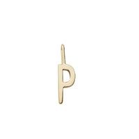 Design Letters - Bogstav vedhæng H10 - "P" - Forgyldt guld