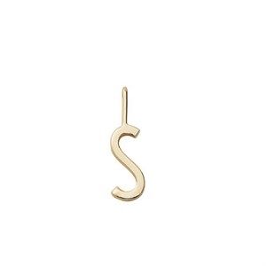 Image of Design Letters - Bogstav vedhæng H10 - "S" - Forgyldt guld
