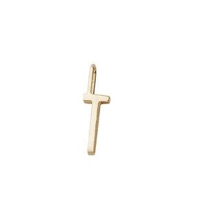 Image of Design Letters - Bogstav vedhæng H10 - "T" - Forgyldt guld