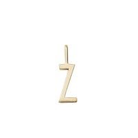 Design Letters - Bogstav vedhæng H10 - "Z" - Forgyldt guld
