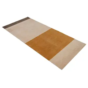 tica copenhagen - Løber - Stripes Horizon - Ivory-Dijon-Brown - 90x200 cm