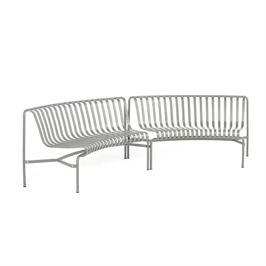 HAY - Havebænk Park  - Palissade Park Dining Bench -  2 x In - Starter - Lysegrå / Sky Grey (2 bænke)