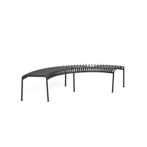 HAY - Havebænk Park - Palissade Park Bench - Anthracite (inkl. mellemben)