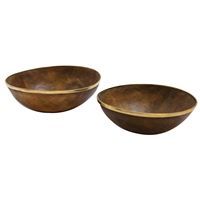 Au Maison - skåle i horn med messing (2 stk. i et sæt)