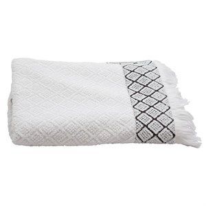 Image of Au Maison håndklæde - Soft tiles håndklæde i hvid 70x140