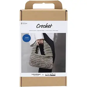 Creativ Company - DIY Kit Hækle, olivengrøn, Chunky taske, 1 pk.