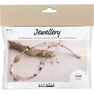 Creativ Company - Mini DIY Kit Smykker, rosa harmoni, Chunky halskæde, 1 pk.