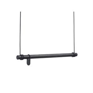 Image of LindDNA bøjlestang - Swing 80 cm (black oak/black lether cord)