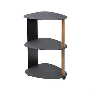 LindDNA - Sofabord - Curve Table large - Nupo Black/Steel Black/Oak Nature 