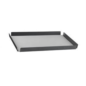 Image of LindDNA bakke - Tray square large (nupo metallic/alu anthracite)