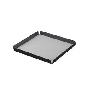 LindDNA bakke - Tray square small (nupo metallic/alu anthracite)