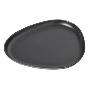 LindDNA - Stoneware Platter Plate, Black